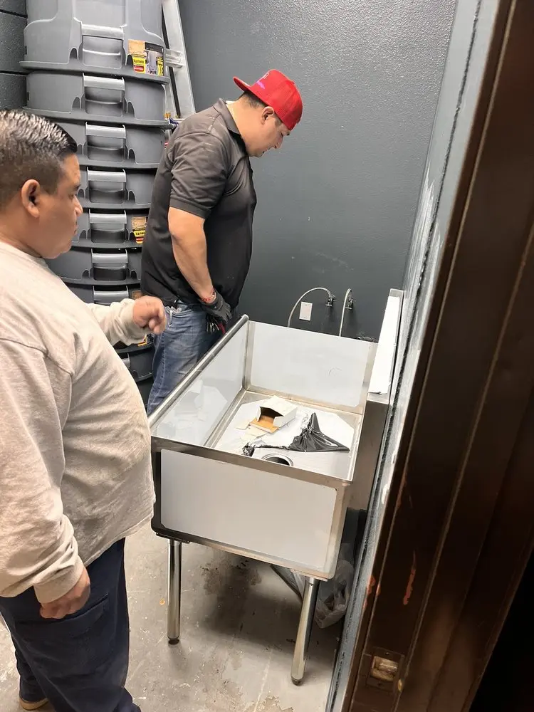 Commercial plumbing and sink installation in Hull